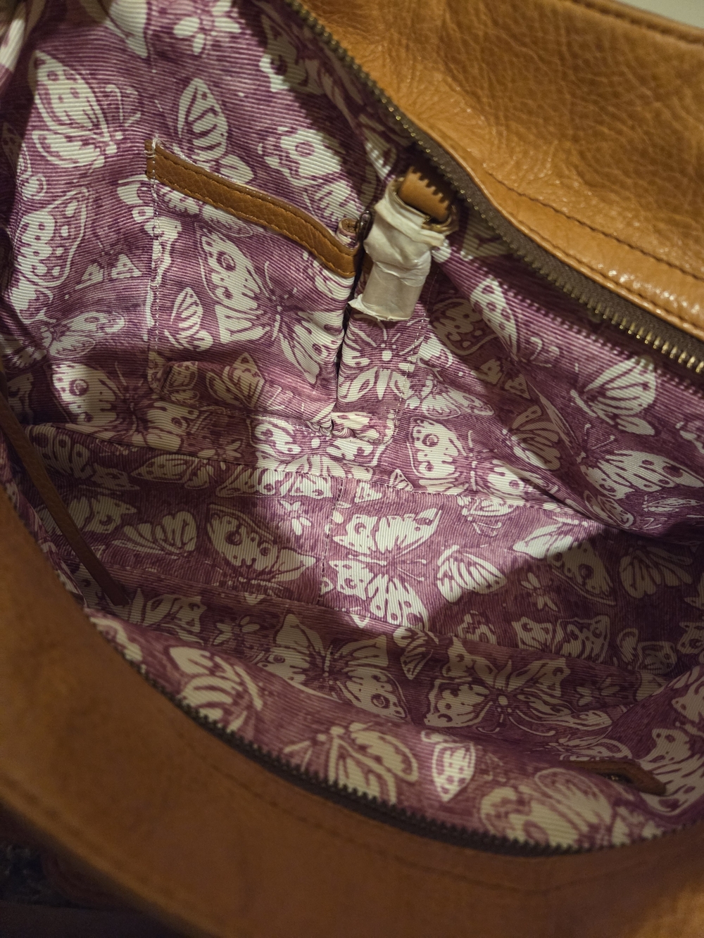 Vintage Tre Vero Cognac Leather Tote with Gold Hardware - Picture 6 of 6